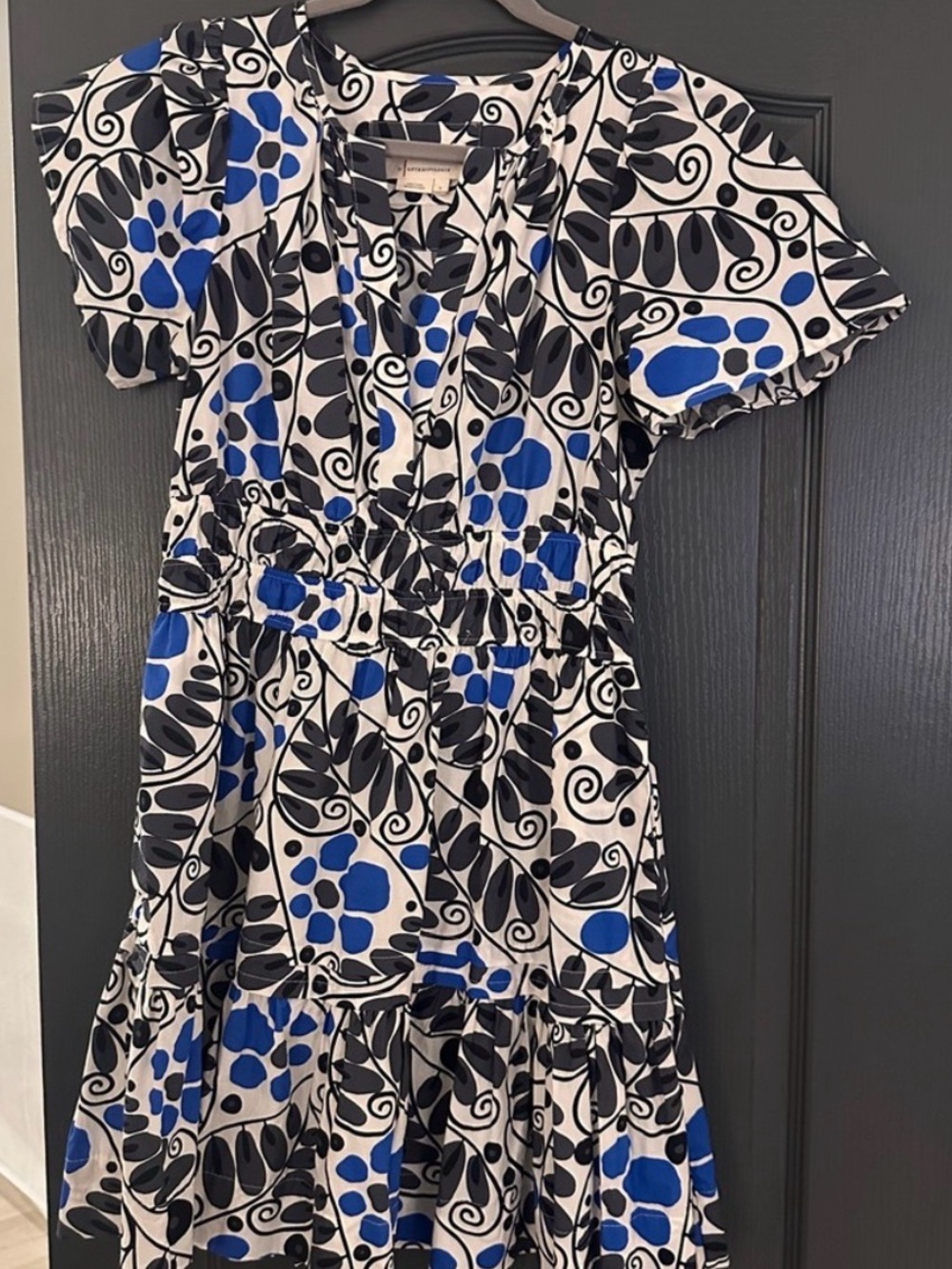 Anthropologie Somerset blue and black mini dress - Picture 2 of 4